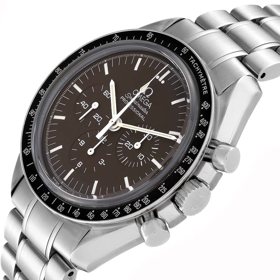 Personalized Omega Speedmaster Brown Dial Steel Mens Moon Watch 311.30.42.30.13.001 — image 5