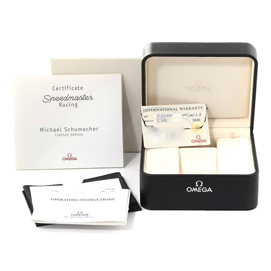 Excellent Omega Speedmaster Schumacher Racing LE Steel Mens Watch 3518.50.00 — image 8