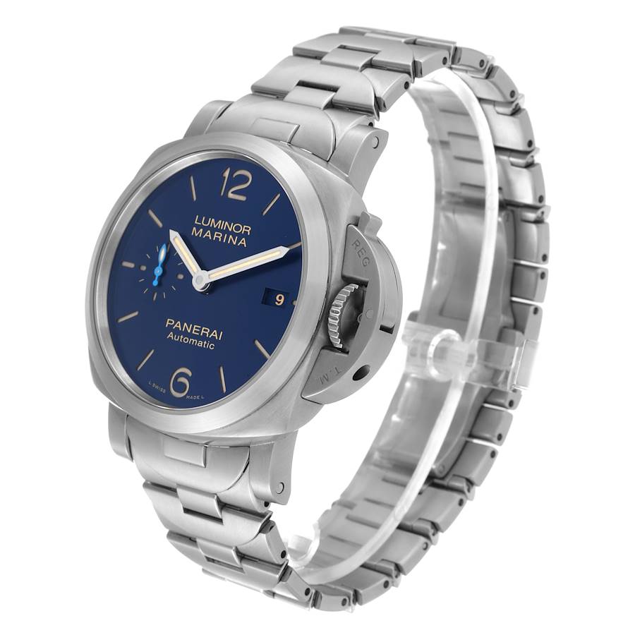 High-value Panerai Luminor Marina 1950 Blue Dial Steel Watch PAM01028 — image 4