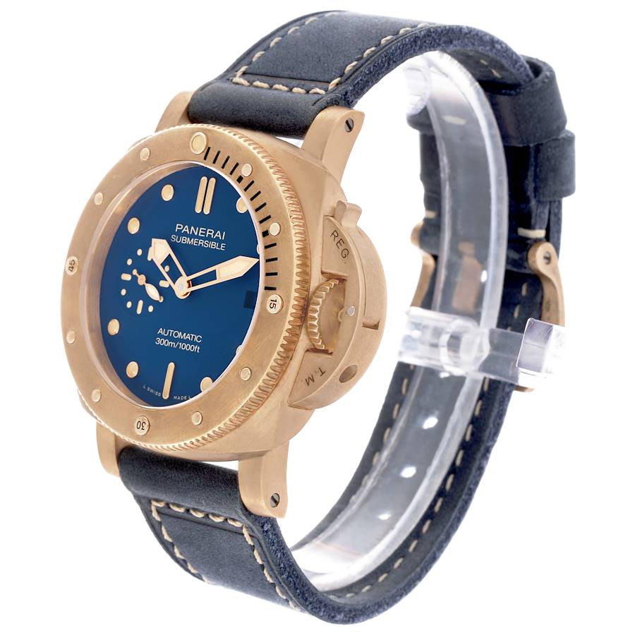 Alluring Replica Panerai Luminor Submersible Blu Abisso Bronze Mens Watch PAM01074 — image 4