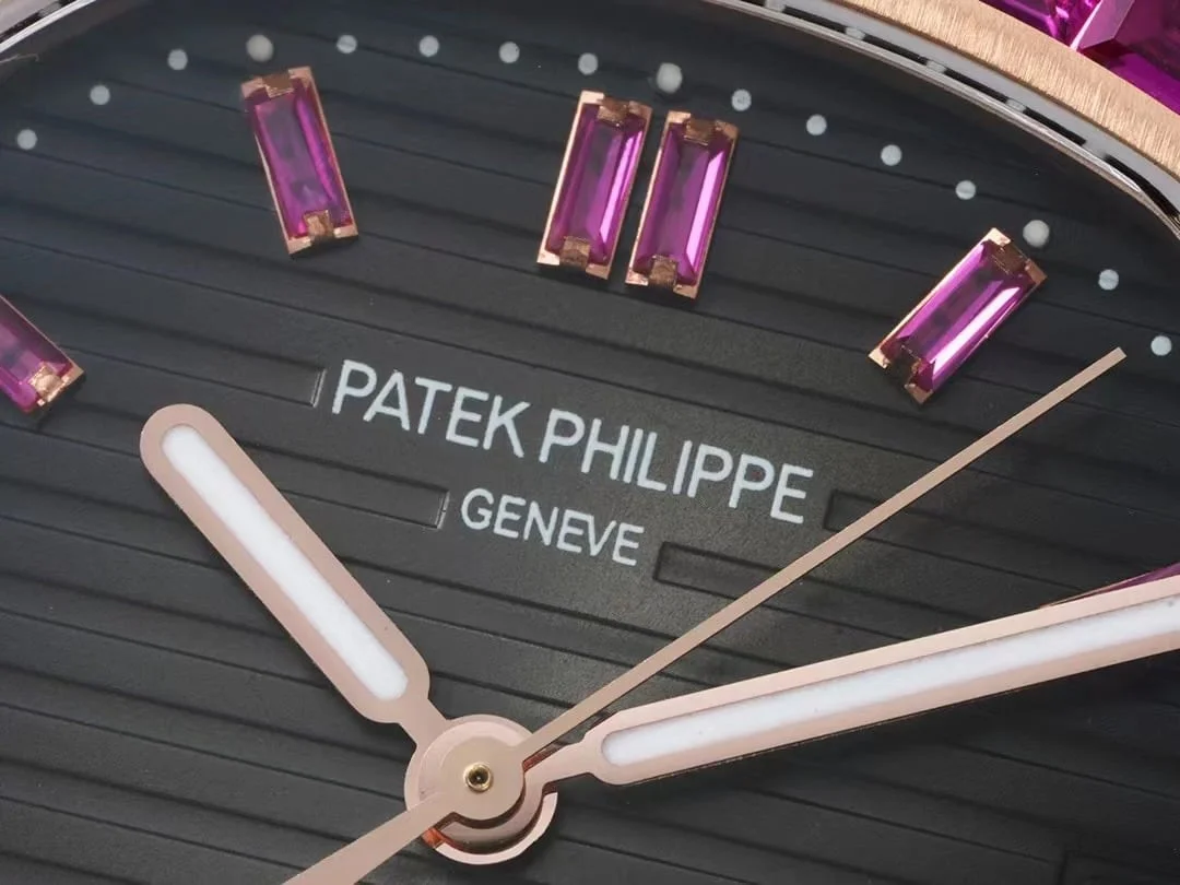 Super Patek Philippe 40 mm Rose Gold Black Dial Iced out Watch — image 4