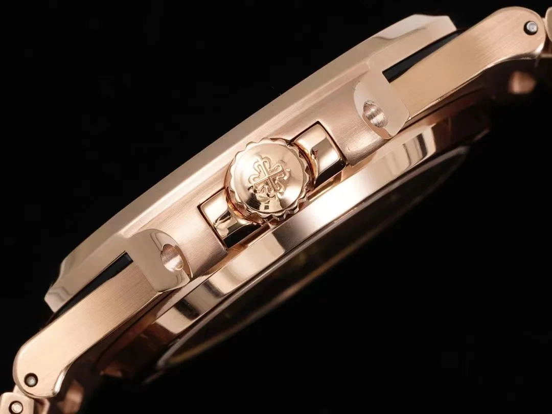 Super Patek Philippe 40 mm Rose Gold Black Dial Iced out Watch — image 5