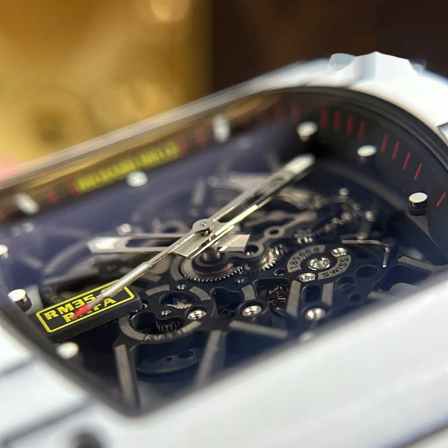 Affordable Imitation Richard Mille RM 35-01 Rafael Nadal White Carbon TPT Limited Edition ZF V3 49.94mm X 44.5mm — image 8