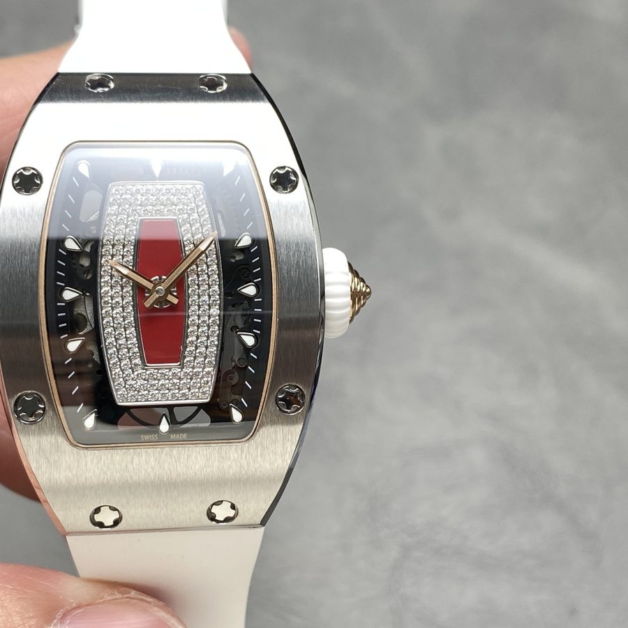 Beautiful Duplicate Richard Mille RM 07-01 White Ceramic Case White Rubber Strap BBA Factory 45.32 X 32.3mm — image 4