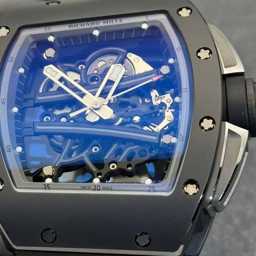 Charming Fake Richard Mille RM 61-01 Yohan Blake All Grey Limited Edition Black Ceramic 42.7mm X 50.23mm — image 8