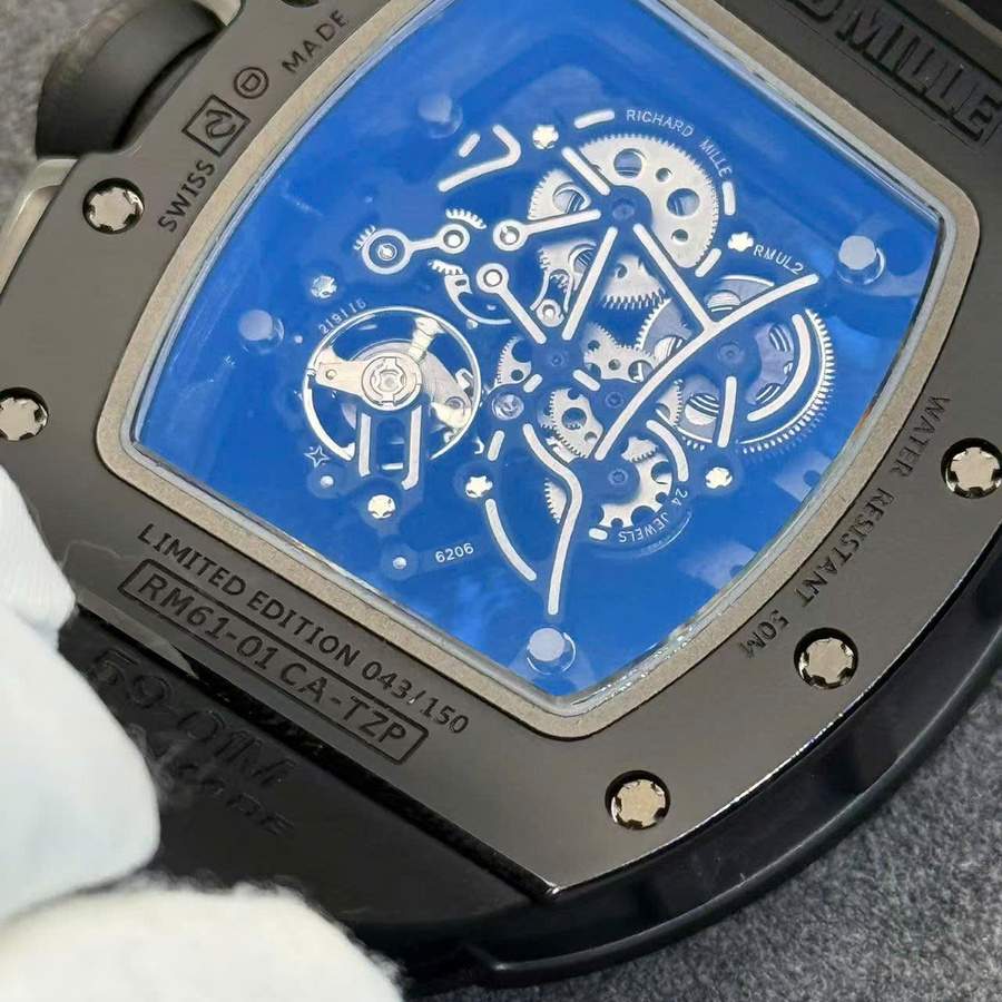 Charming Fake Richard Mille RM 61-01 Yohan Blake All Grey Limited Edition Black Ceramic 42.7mm X 50.23mm — image 11