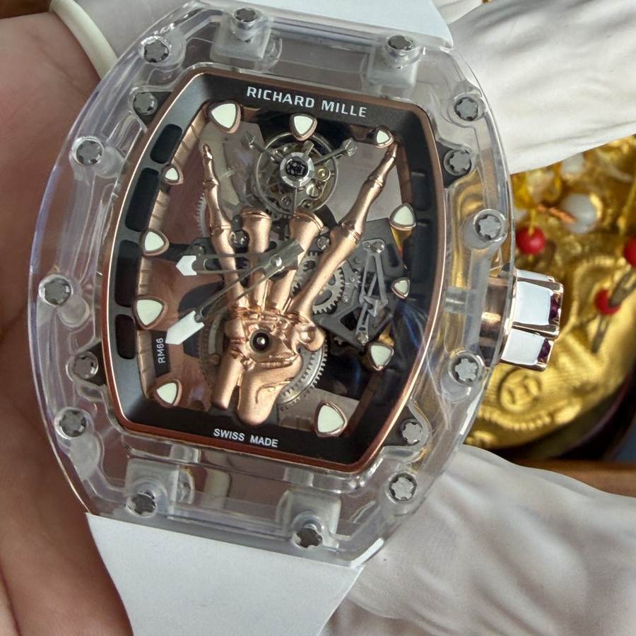 Cost-effective Replica Richard Mille RM 66 Flying Tourbillon Custom Made Real White Sapphire 42.7mm X 49.94mm — image 6