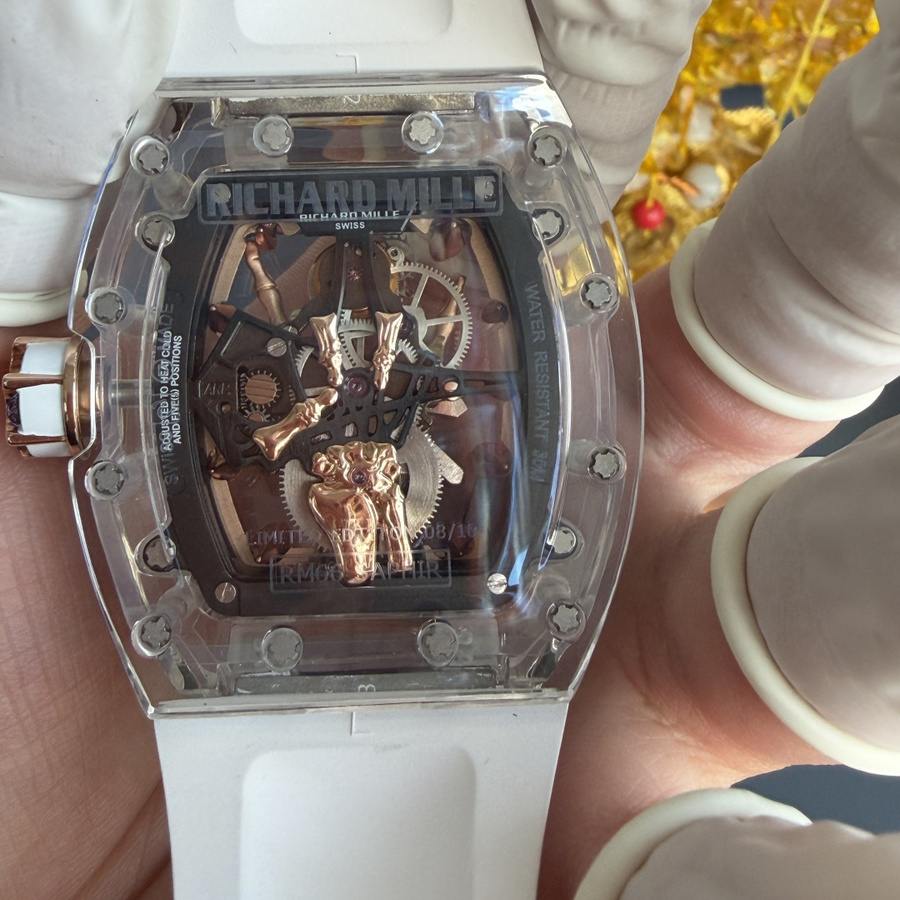 Cost-effective Replica Richard Mille RM 66 Flying Tourbillon Custom Made Real White Sapphire 42.7mm X 49.94mm — image 9