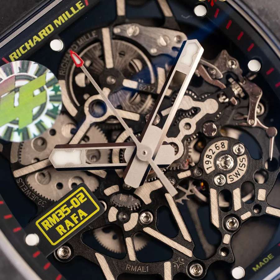 Discount Copy Richard Mille RM 35-02 Rafael Nadal Carbon TPT Black Rubber Strap ZF 49.94mm X 44.5mm — image 4