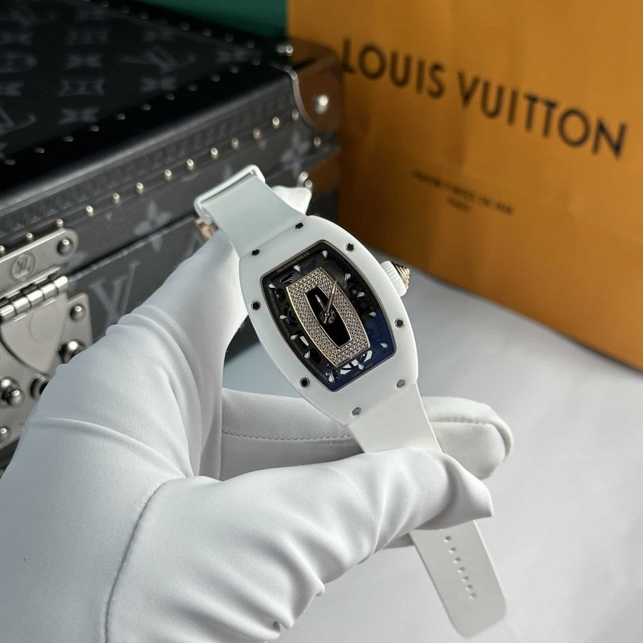 Discount Knockoff Richard Mille RM 07-01 White Ceramic Black Lip 45.32 X 32.3mm — image 4