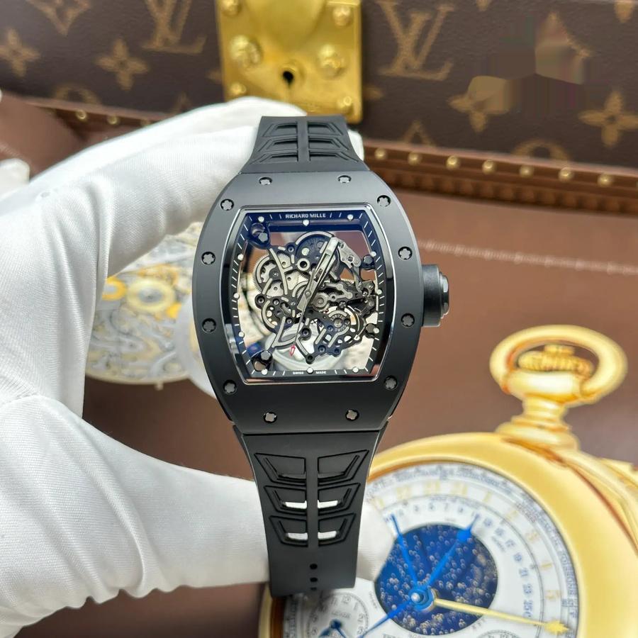 Epic Fake Richard Mille RM 055 Bubba Watson All Black Ceramic Rubber Strap ZF 42.7mm — image 1