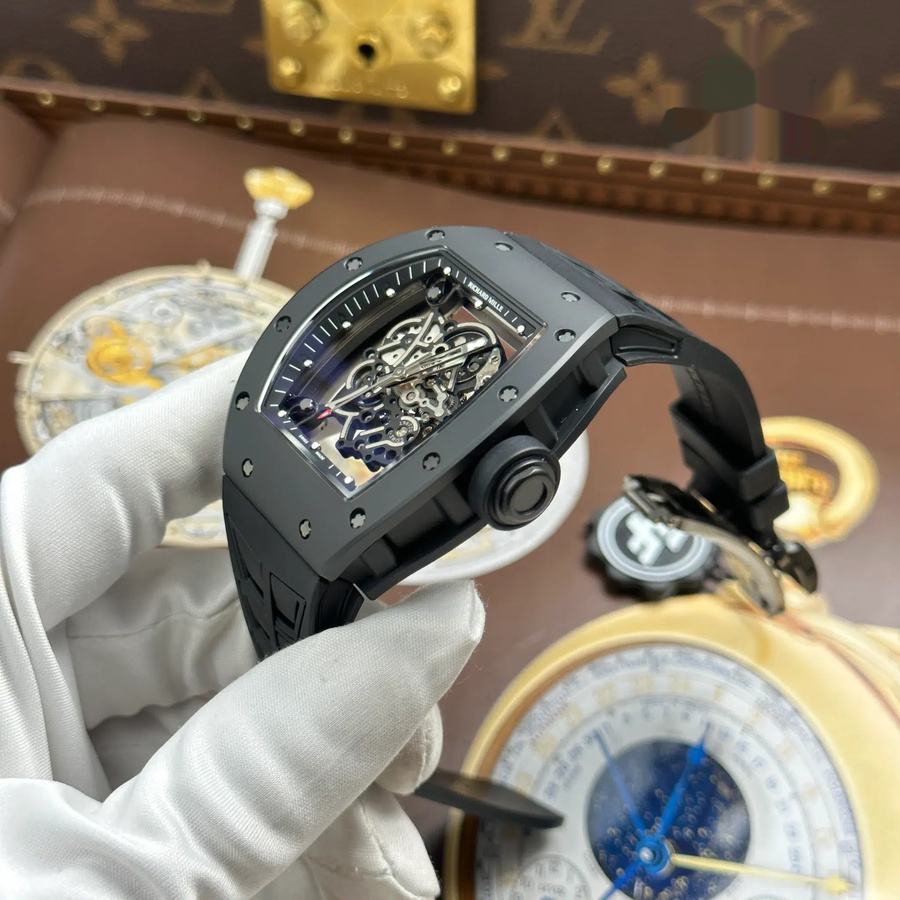Epic Fake Richard Mille RM 055 Bubba Watson All Black Ceramic Rubber Strap ZF 42.7mm — image 3