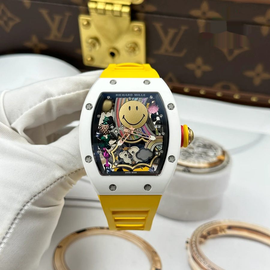 Excellent Fake Richard Mille RM 88 Automatic Tourbillon Smiley White Ceramic 48.15 X 39.74mm — image 1