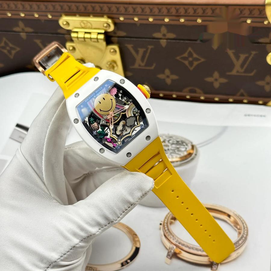 Excellent Fake Richard Mille RM 88 Automatic Tourbillon Smiley White Ceramic 48.15 X 39.74mm — image 2
