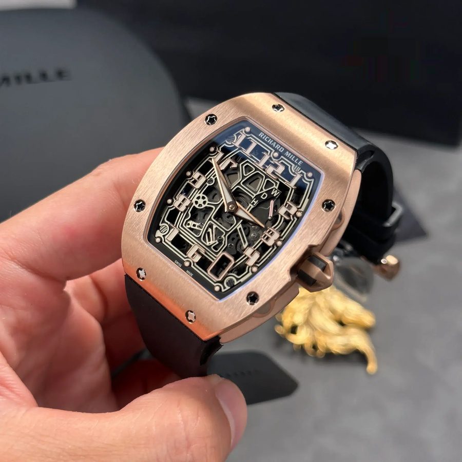 Exquisite Fake Richard Mille RM 67-01 Rose Gold Automatic Extra-Flat Rubber Band 38.7mm X 47.5mm — image 4