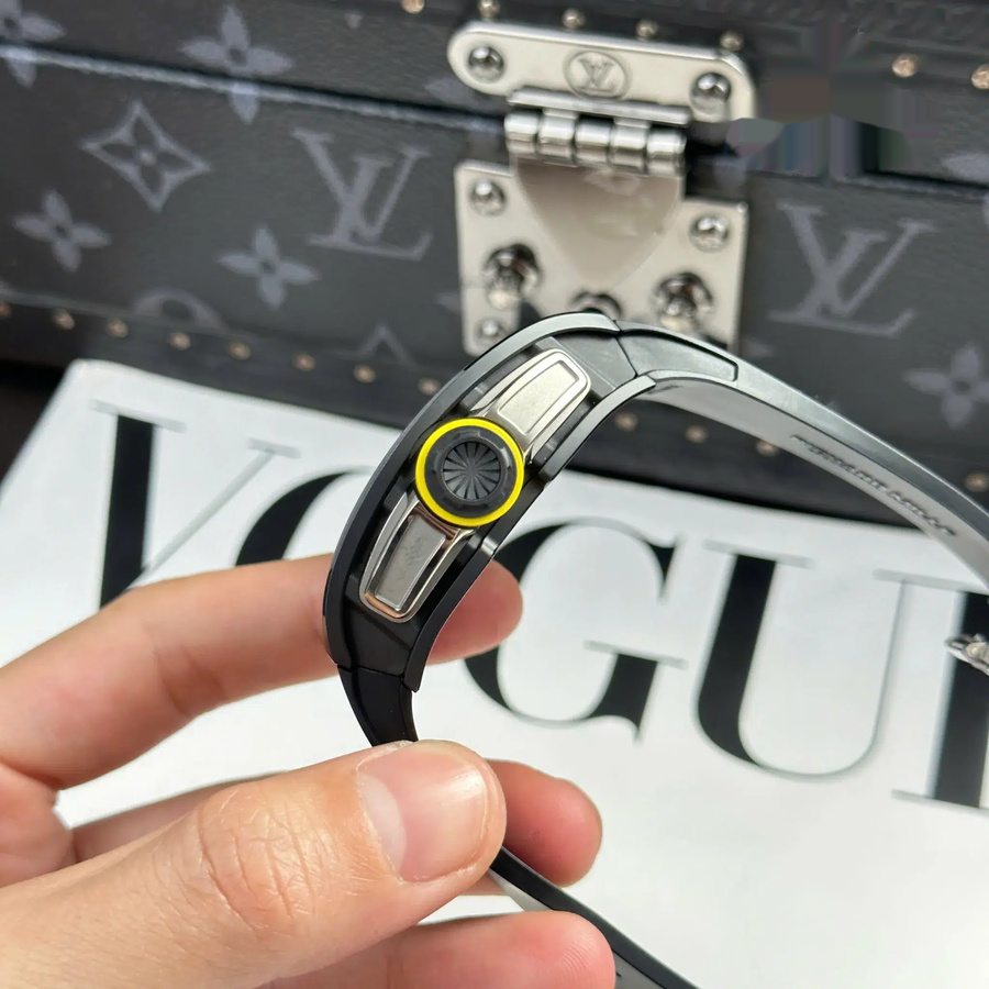 Fantastic Super Clone Richard Mille RM 61-01 Yohan Blake Green Black Ceramic Rubber Strap ZF 42.7mm X 50.23mm — image 9