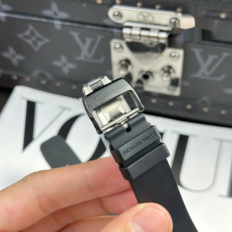 Fantastic Super Clone Richard Mille RM 61-01 Yohan Blake Green Black Ceramic Rubber Strap ZF 42.7mm X 50.23mm — image 12