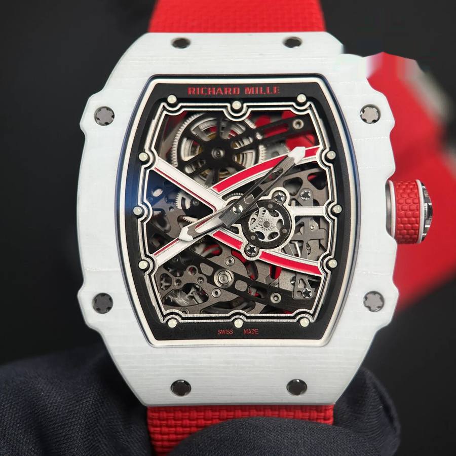 Fashionable Duplicate Richard Mille RM 67-02 Charles Leclerc Monaco Red White Quartz TPT 38.7 X 47.52mm — image 4