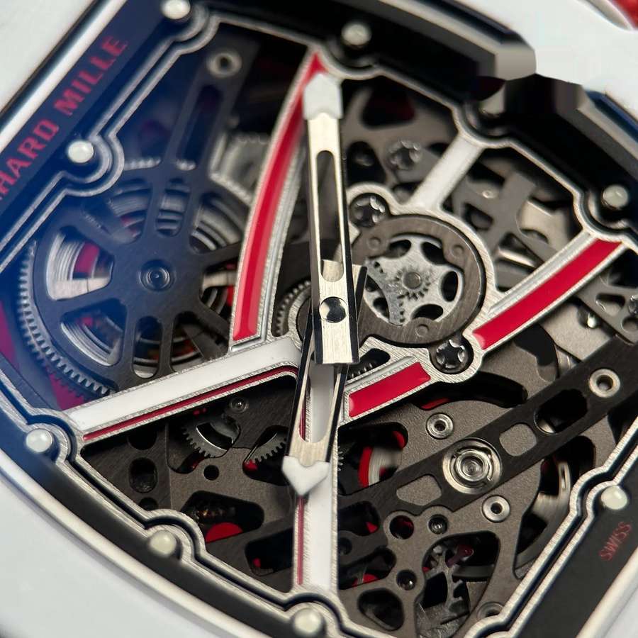 Fashionable Duplicate Richard Mille RM 67-02 Charles Leclerc Monaco Red White Quartz TPT 38.7 X 47.52mm — image 8