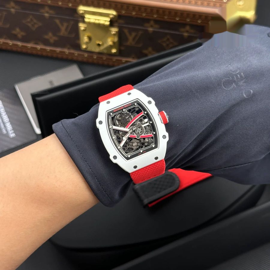 Fashionable Duplicate Richard Mille RM 67-02 Charles Leclerc Monaco Red White Quartz TPT 38.7 X 47.52mm — image 14