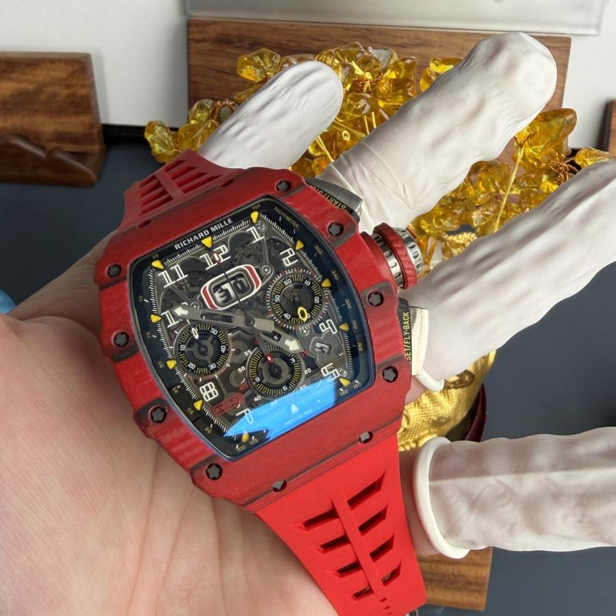 Finest Fake Richard Mille RM 11-03 Red Quartz TPT Automatic Chronograph 49.94 X 44.5mm — image 3