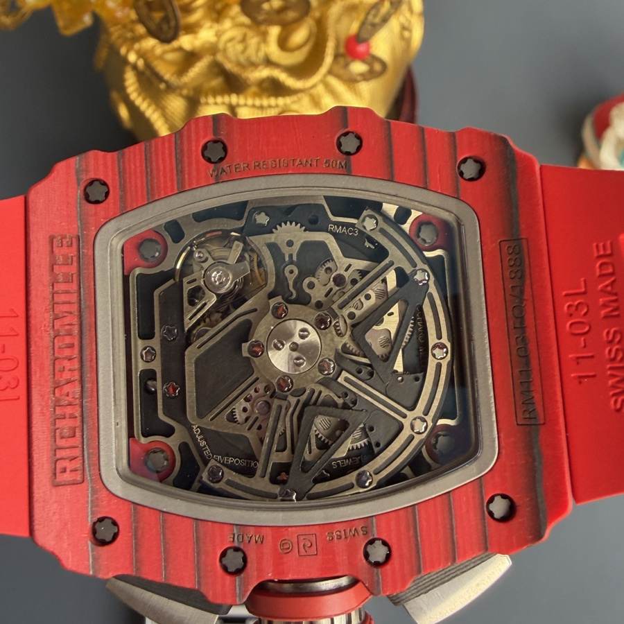 Finest Fake Richard Mille RM 11-03 Red Quartz TPT Automatic Chronograph 49.94 X 44.5mm — image 8