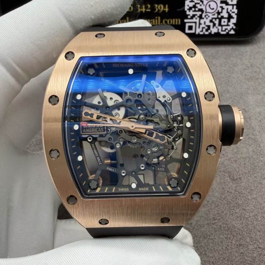 High-end Replica Richard Mille RM 035 Custom Made 18K Solid Gold Vaucher Movement 39.7mm X 48mm — image 4
