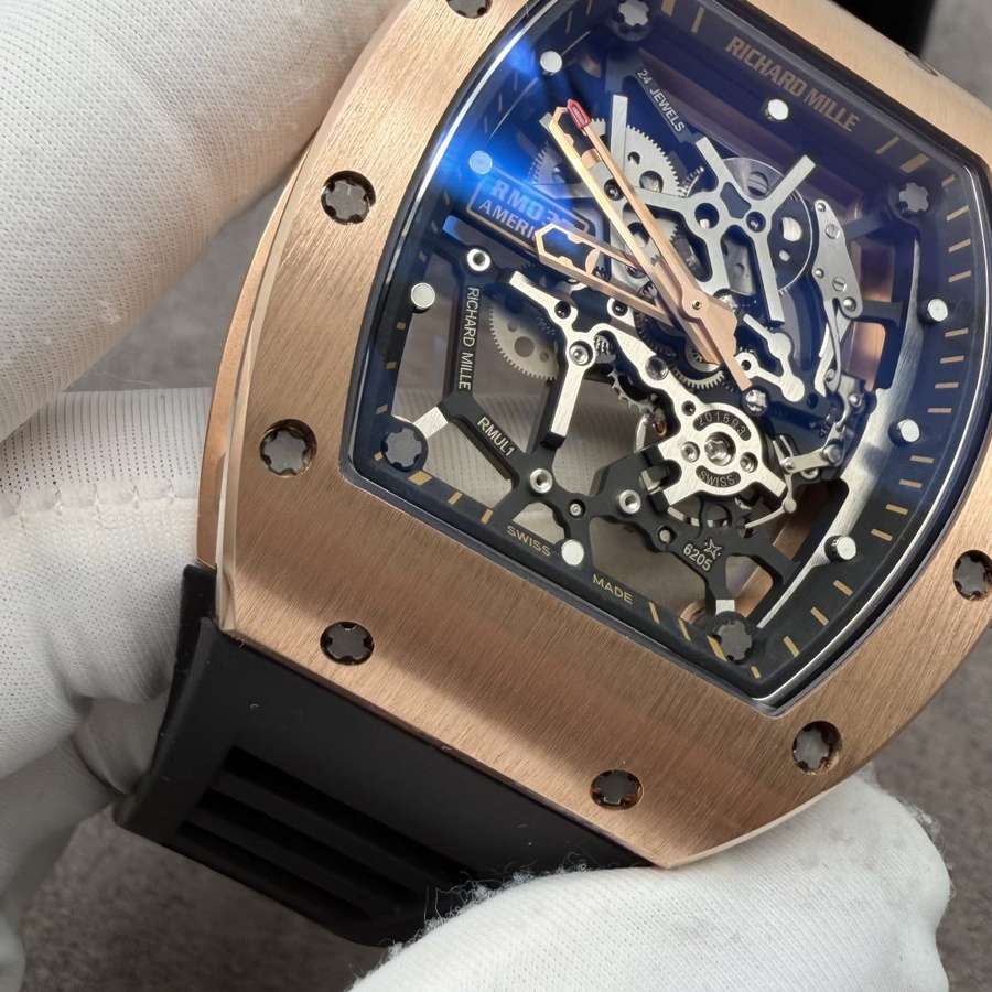 High-end Replica Richard Mille RM 035 Custom Made 18K Solid Gold Vaucher Movement 39.7mm X 48mm — image 6