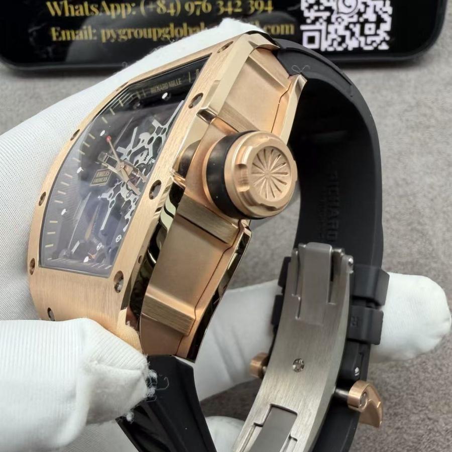 High-end Replica Richard Mille RM 035 Custom Made 18K Solid Gold Vaucher Movement 39.7mm X 48mm — image 10