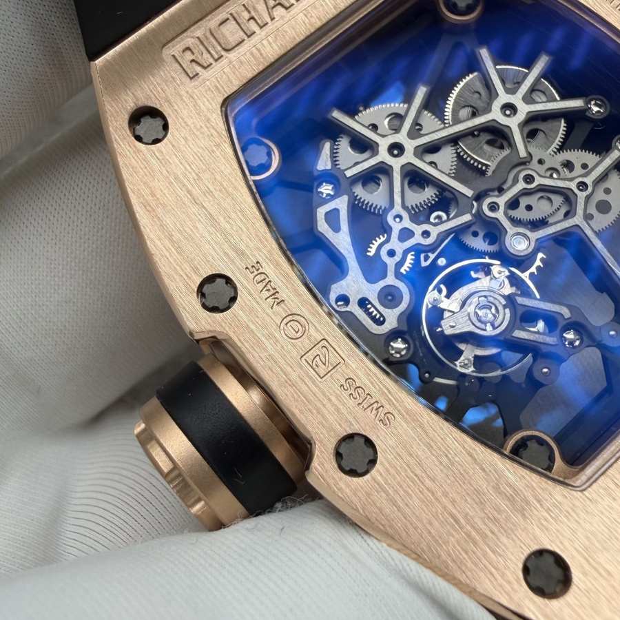 High-end Replica Richard Mille RM 035 Custom Made 18K Solid Gold Vaucher Movement 39.7mm X 48mm — image 13