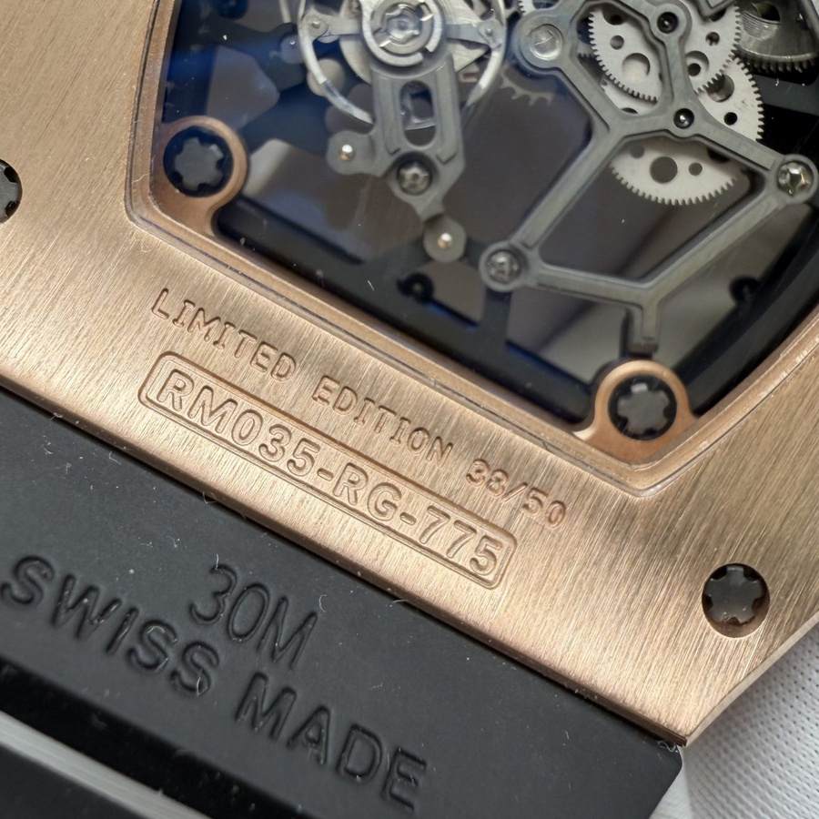 High-end Replica Richard Mille RM 035 Custom Made 18K Solid Gold Vaucher Movement 39.7mm X 48mm — image 15