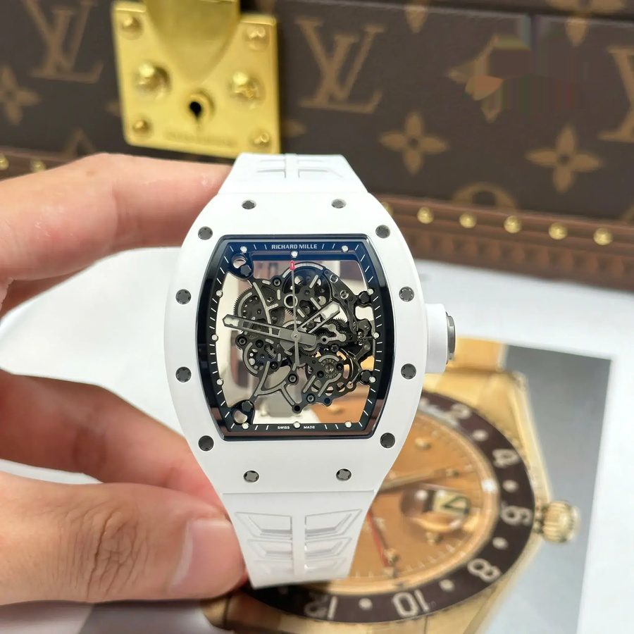 Hot-selling Replicated Richard Mille RM 055 White Ceramic Bubba Watson ZF 42.7mm — image 1