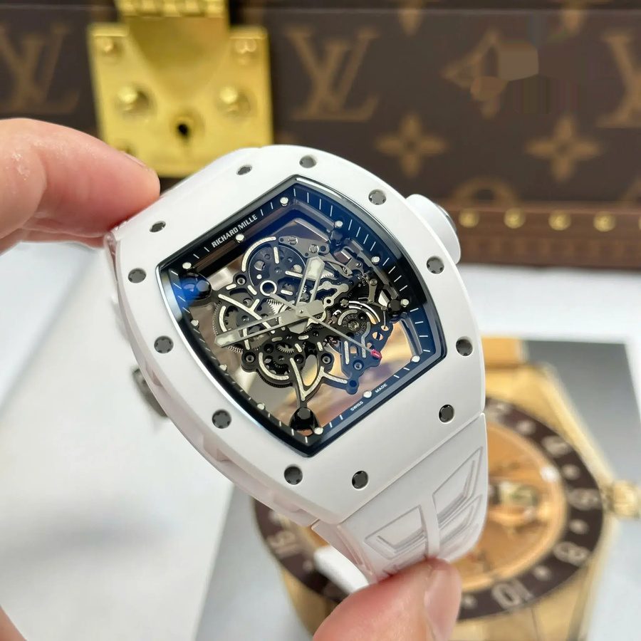 Hot-selling Replicated Richard Mille RM 055 White Ceramic Bubba Watson ZF 42.7mm — image 2