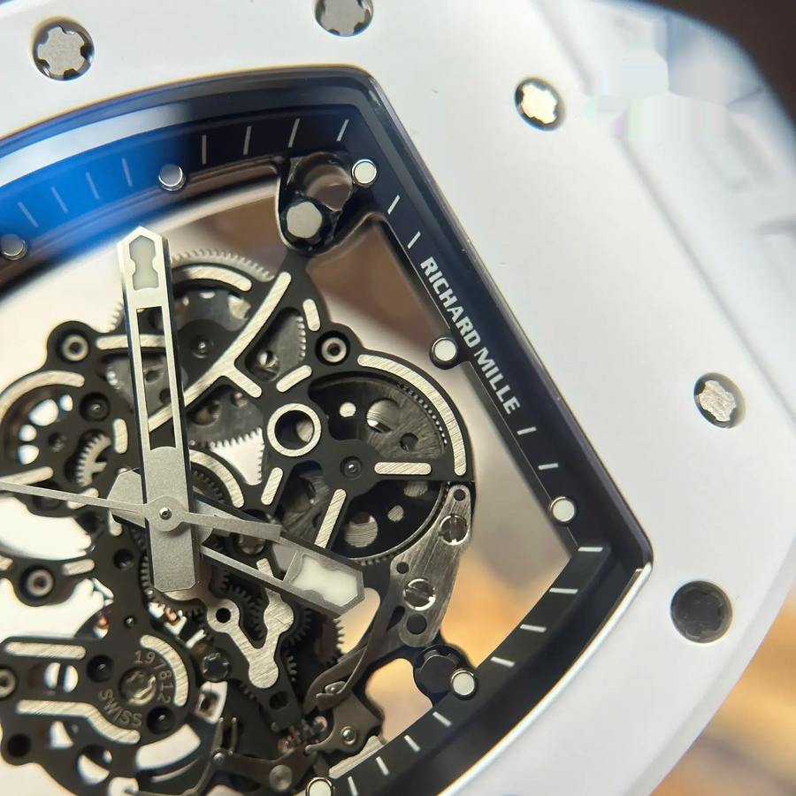 Hot-selling Replicated Richard Mille RM 055 White Ceramic Bubba Watson ZF 42.7mm — image 5