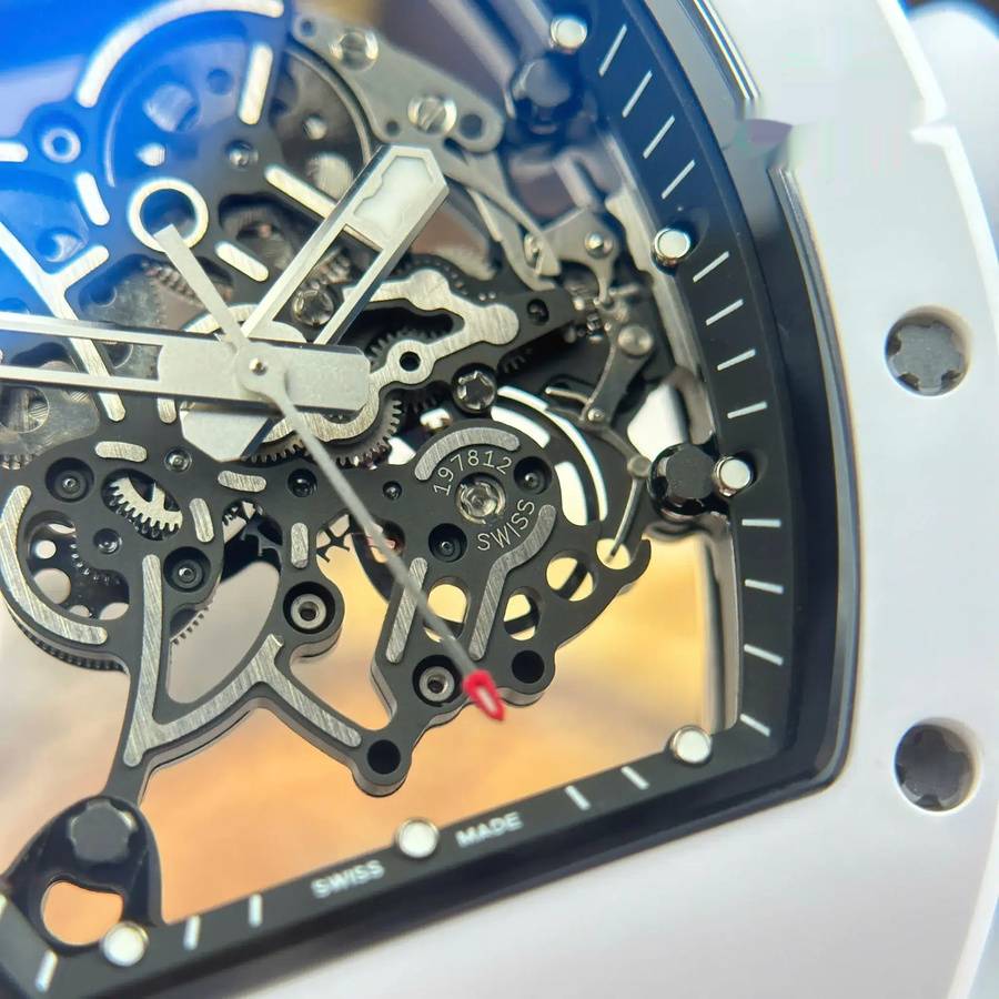 Hot-selling Replicated Richard Mille RM 055 White Ceramic Bubba Watson ZF 42.7mm — image 6