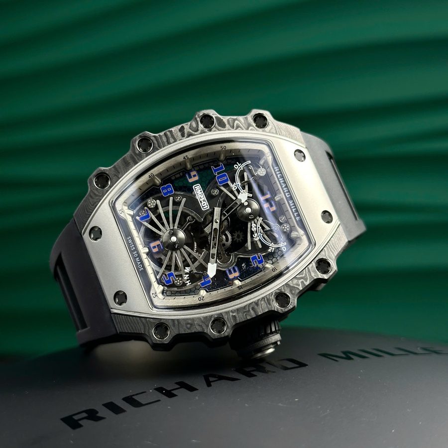 Inexpensive Replica Richard Mille RM 21-01 Tourbillon Aerodyne Titanium & Carbon TPT RMF 42.68mm X 50.12mm — image 3
