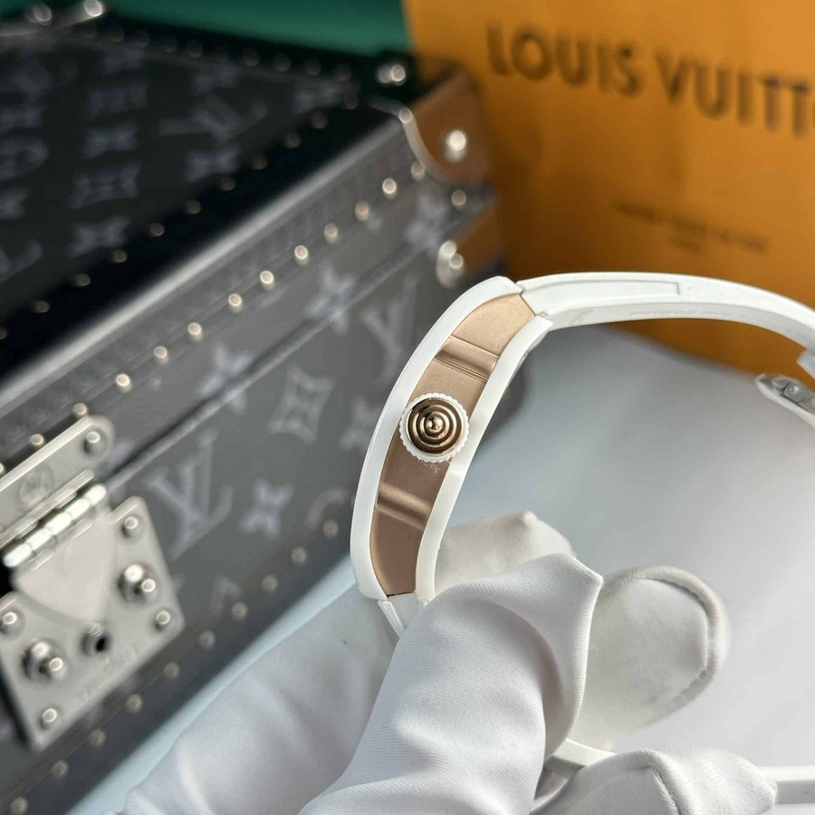Limited-edition Knockoff Richard Mille RM 07-01 White Ceramic Rose Gold Red Lip 45.32 X 32.3mm — image 4