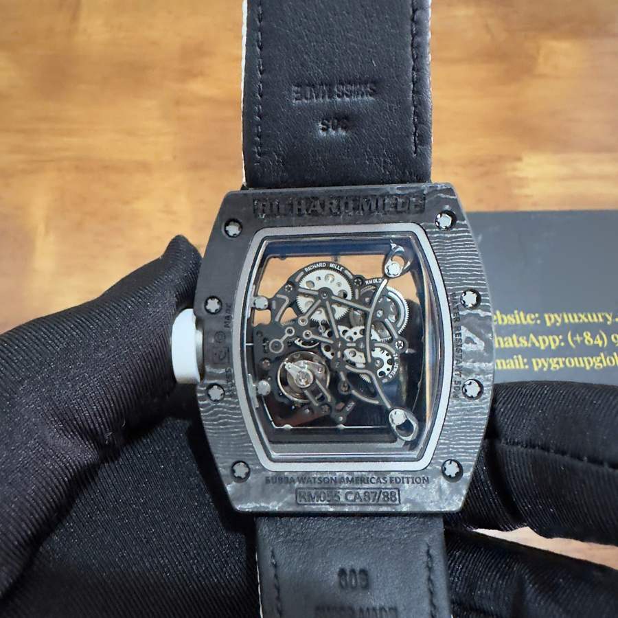 Low-cost Fake Richard Mille RM 055 Bubba Watson Americas Edition Custom Made NTPT Carbon Fiber 1:1 Vaucher Movement — image 13