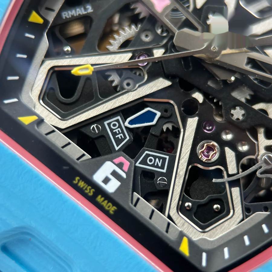 Luxury Super Clone Richard Mille RM35-03 Rafael Nadal Pastel Blue Quartz TPT Rubber Strap 43.2mm X 50mm — image 8