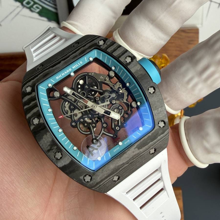 Must-have Counterfeit Richard Mille RM 055 Bubba Watson Yas Marina Circuit Carbon NTPT Vaucher Movement 42.7mm X 49.9mm — image 3