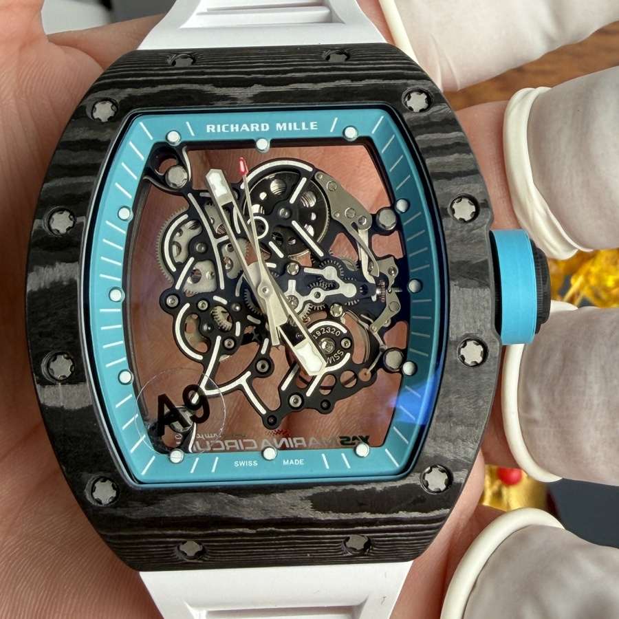 Must-have Counterfeit Richard Mille RM 055 Bubba Watson Yas Marina Circuit Carbon NTPT Vaucher Movement 42.7mm X 49.9mm — image 5