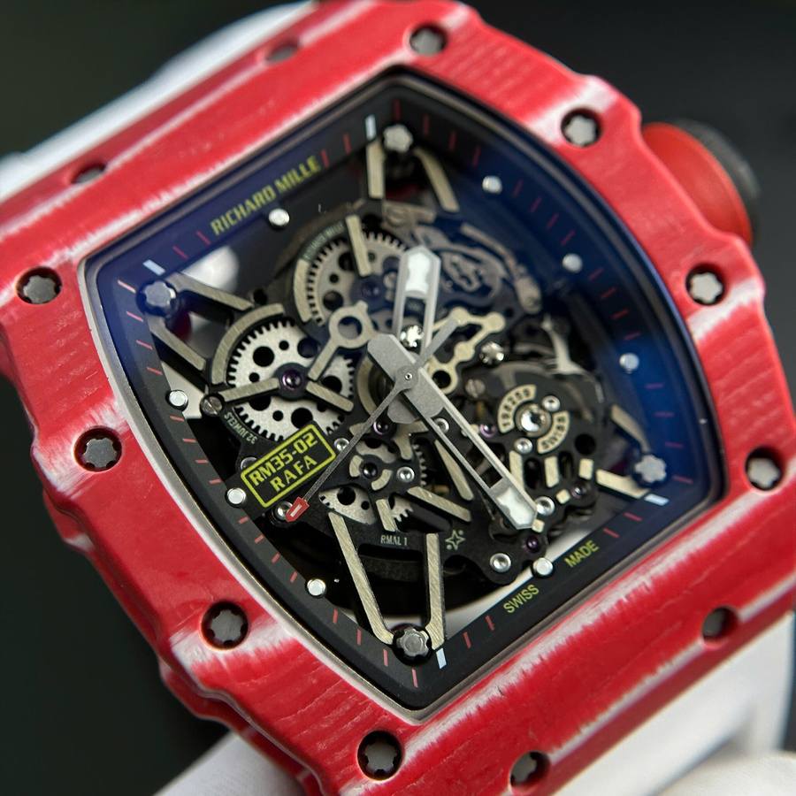 New-Arrival Knockoff Richard Mille RM 35-02 Rafael Nadal Red Quartz TPT 49.94mm X 44.5mm — image 4