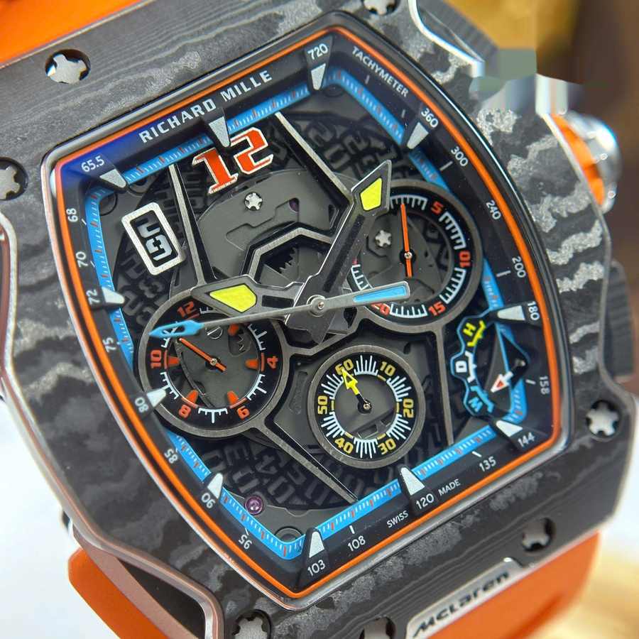 New Replica Richard Mille RM 65-01 McLaren Chronograph Carbon 44.5mm X 49.9mm — image 5
