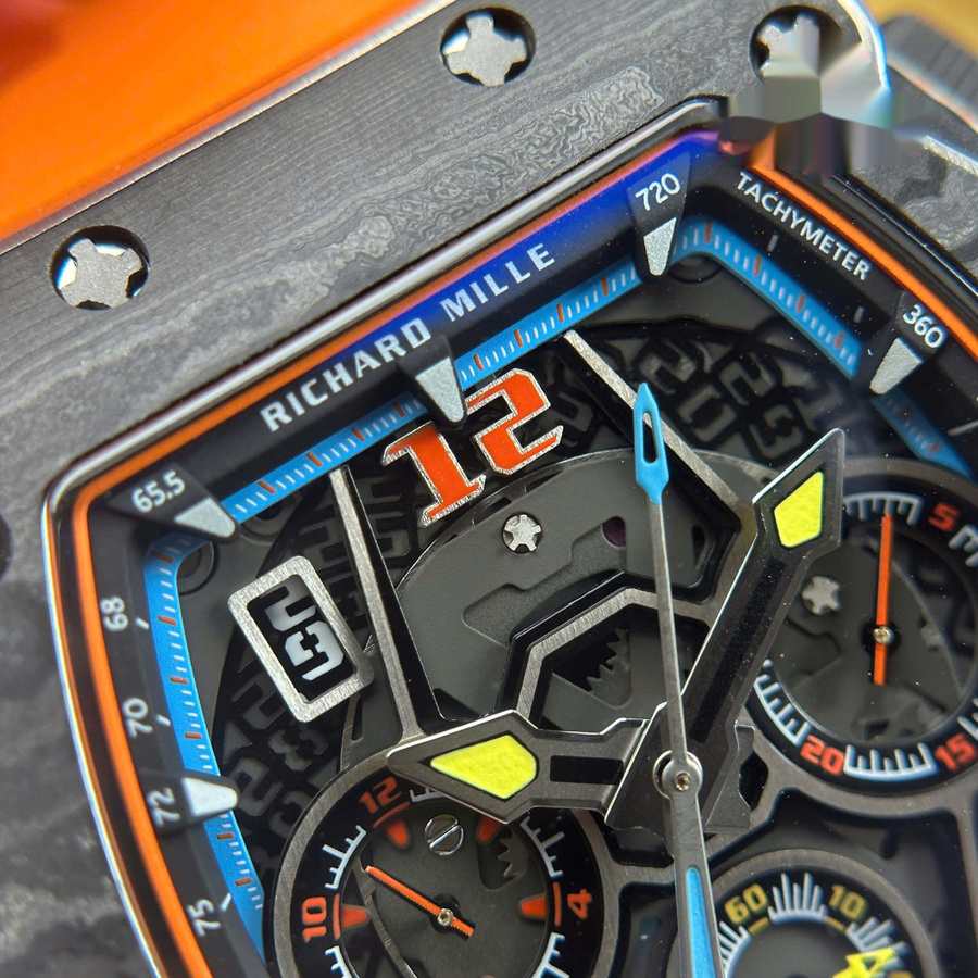 New Replica Richard Mille RM 65-01 McLaren Chronograph Carbon 44.5mm X 49.9mm — image 6