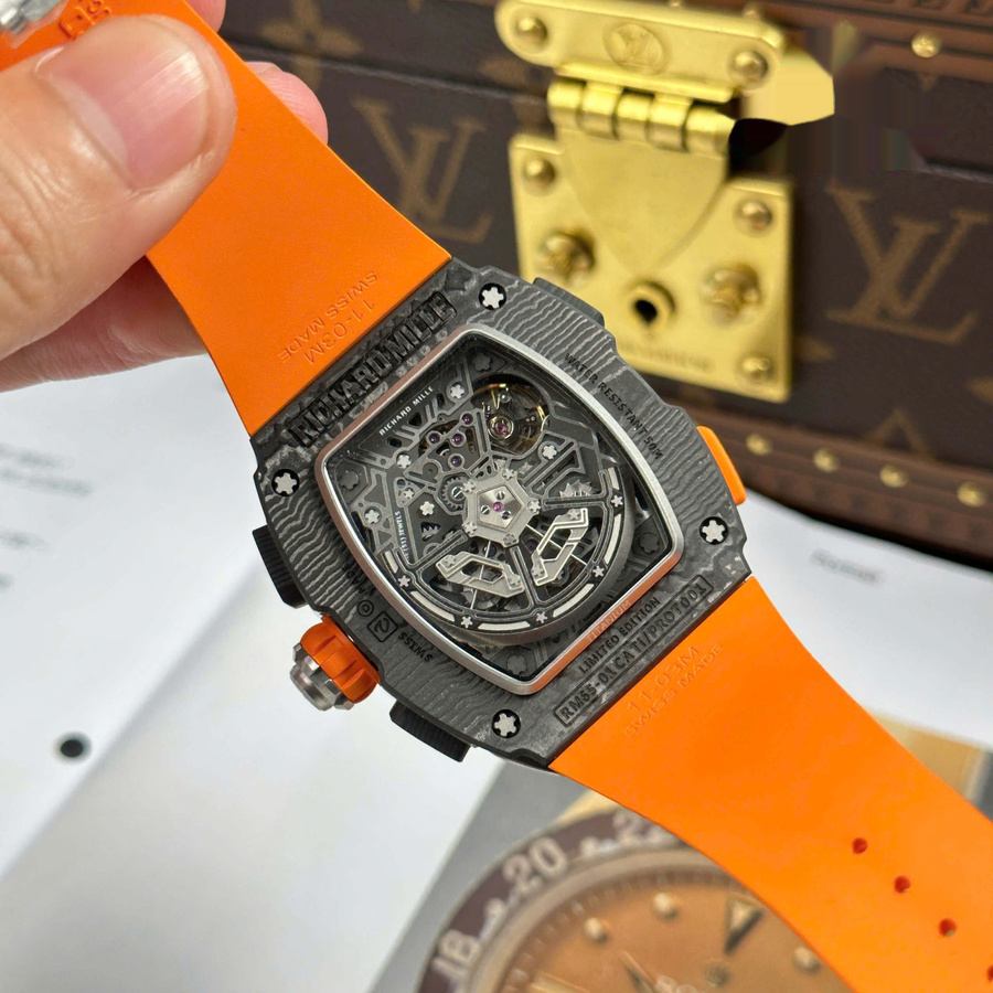 New Replica Richard Mille RM 65-01 McLaren Chronograph Carbon 44.5mm X 49.9mm — image 9