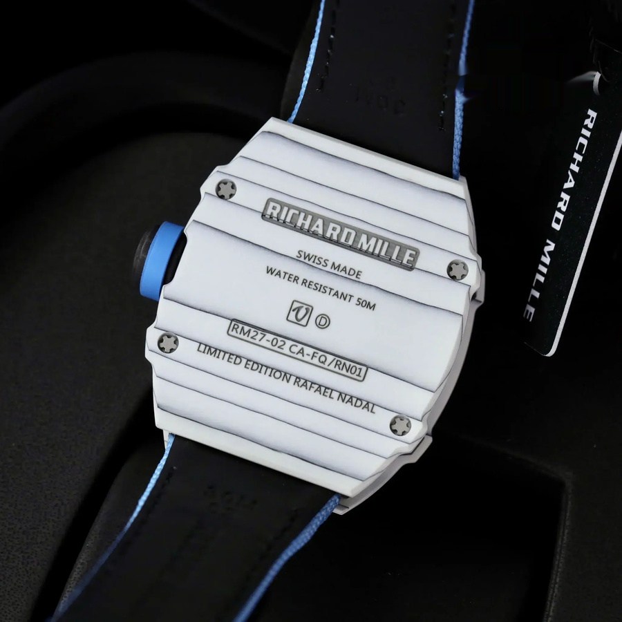 Prestige Replica Richard Mille RM 27-02 Rafael Nadal Tourbillon White Carbon Fiber 39.7 X 47.7mm — image 8