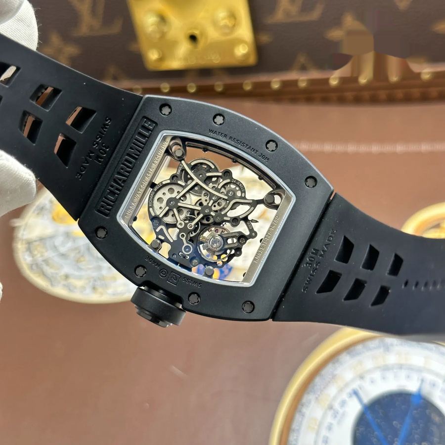 Priceless Replica Richard Mille RM 055 Bubba Watson Black Ceramic ZF 42.7mm — image 11