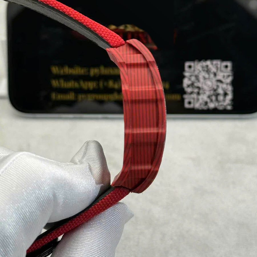 Super Clone Richard Mille RM 35-02 Red Quartz TPT Custom Made 1:1 Snow Diamond Vaucher Movement 49.94mm X 44.5mm — image 9