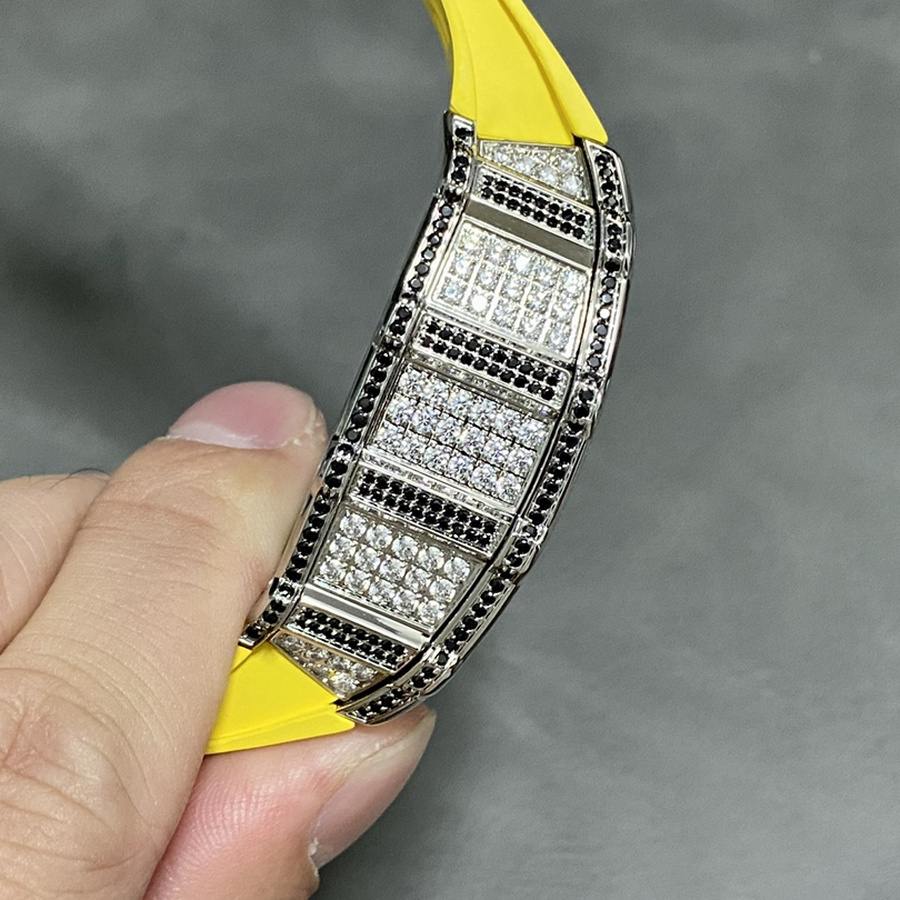 Upscale Replica Richard Mille RM 11-03 Flyback Chronograph Iced Out CZ Stones KVF 49.94x44.5mm — image 5