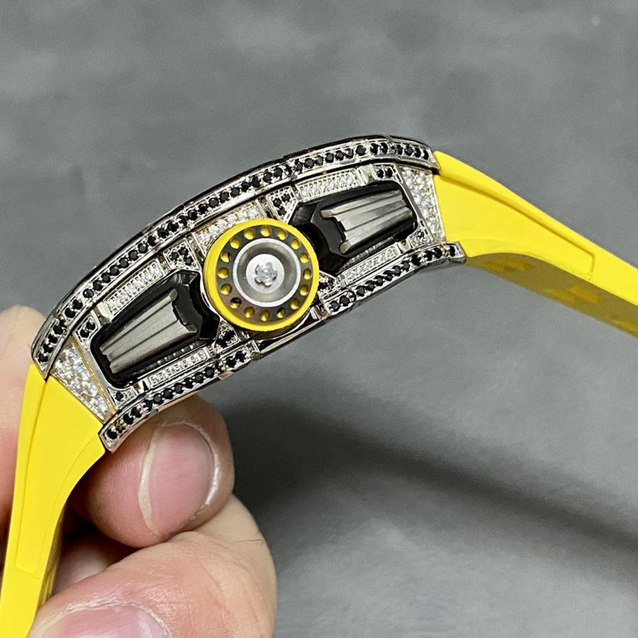 Upscale Replica Richard Mille RM 11-03 Flyback Chronograph Iced Out CZ Stones KVF 49.94x44.5mm — image 6